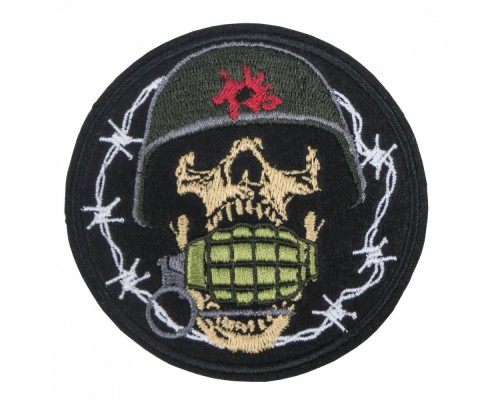 Patch Skull with grenade (80x80)