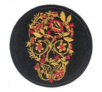 Patch Skull Khokhloma (80x80 mm)