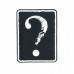 Patch PVC Skull - question mark white