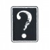 Patch PVC Skull - question mark white