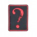 Patch PVC Skull - question mark red
