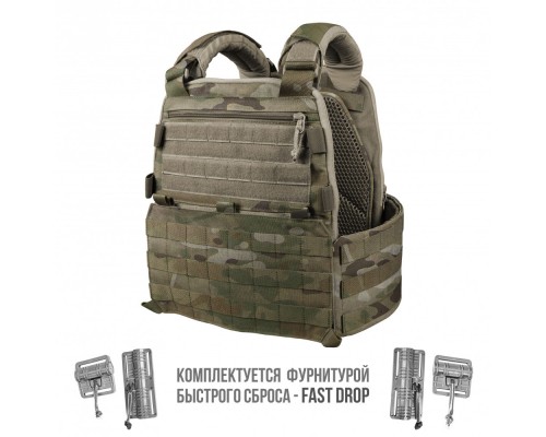 Set: Plate Carrier Stich Defense mod.3 + Ballistic Protection (635 m/s)