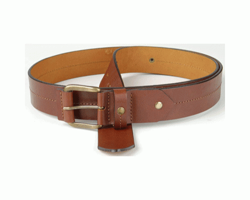 Leather trouser belt TAIGA with stitching No. 2 (40 mm.)