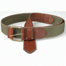 Belt trouser strap with leather TAIGA (40mm.)