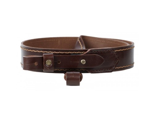 Silent single-layer leather belt with stitching
