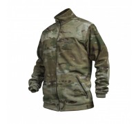 Fleece sweatshirt Stich Profi with overlays and stand-up collar
