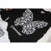 Black T-shirt with Butterfly print (1 color-white)