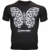 Black T-shirt with Butterfly print (1 color-white)
