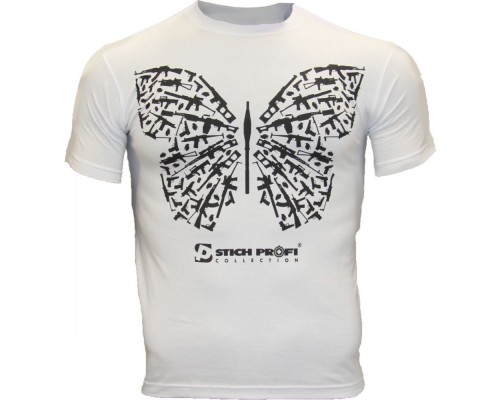 White T-shirt with Butterfly print (1 color-black)