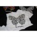 White T-shirt with Butterfly print (1 color-black)