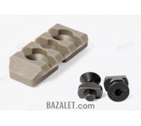 M-Lok Picatinny Rail 3 Slots, Glass-Filled Polyamide, FDE (Flat Dark Earth) by Armacon