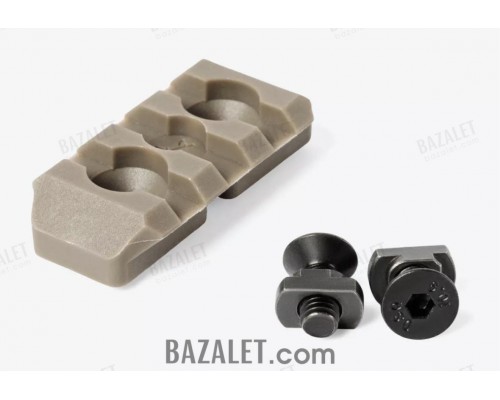 M-Lok Picatinny Rail 3 Slots, Glass-Filled Polyamide, FDE (Flat Dark Earth) by Armacon