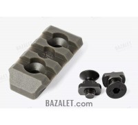 M-Lok Picatinny Rail 3 Slots, Glass-Filled Polyamide, ODG (Olive Drab Green) by Armacon