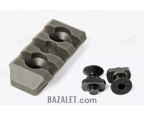 M-Lok Picatinny Rail 3 Slots, Glass-Filled Polyamide, ODG (Olive Drab Green) by Armacon