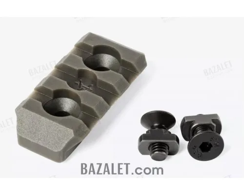 M-Lok Picatinny Rail 3 Slots, Glass-Filled Polyamide, ODG (Olive Drab Green) by Armacon