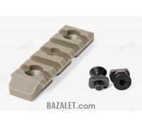 M-Lok Picatinny Rail 5 Slots, Glass-Filled Polyamide, FDE by Armacon