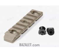M-Lok Picatinny rail 7 slots, glass-filled polyamide, FDE (Flat Dark Earth)