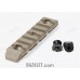 M-Lok Picatinny rail 7 slots, glass-filled polyamide, FDE (Flat Dark Earth)