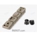 M-Lok Picatinny rail 7 slots, glass-filled polyamide, FDE (Flat Dark Earth)