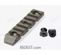 M-Lok Picatinny rail 7 slots, glass-filled polyamide, ODG (Olive Drab Green)