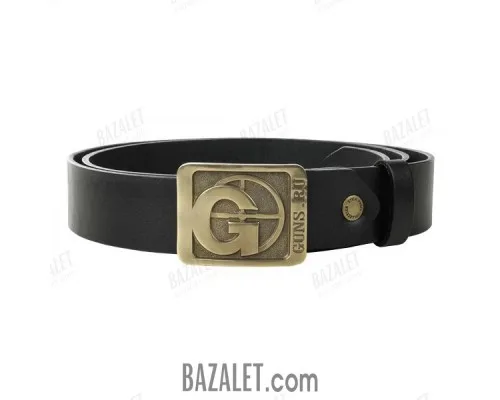 Belt with brass buckle