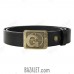 Belt with brass buckle