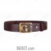 Belt with brass buckle