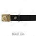 Belt with brass buckle