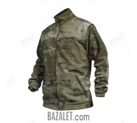 Fleece sweatshirt with pads and stand collar