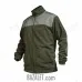 Fleece sweatshirt with pads and stand collar