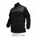 Fleece sweatshirt with pads and stand collar