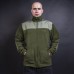 Fleece sweatshirt with pads and stand collar