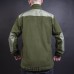 Fleece sweatshirt with pads and stand collar