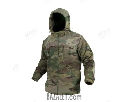 Fleece sweatshirt with reinforcement pads