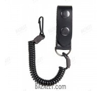 Twisted sidearm cord with leather loop