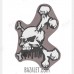 Patch PVC Skull and Bones Brown