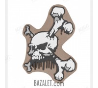 Patch PVC Skull and Bones Coyote
