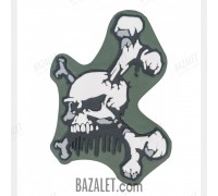 Patch PVC Skull and Bones Oliva