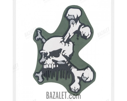 Patch PVC Skull and Bones Oliva