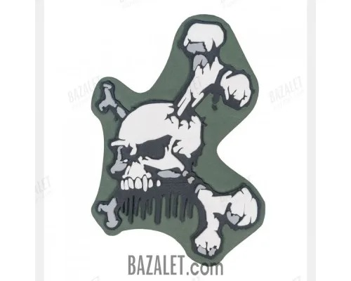 Patch PVC Skull and Bones Oliva