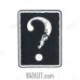 Patch PVC Skull - question mark white