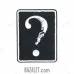 Patch PVC Skull - question mark white