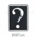 Patch PVC Skull - question mark white