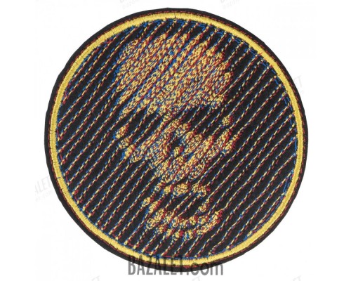Patch Skull-diagonal 3D effect (80x80 mm)