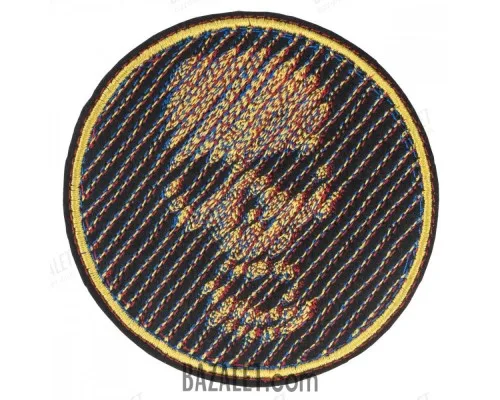 Patch Skull-diagonal 3D effect (80x80 mm)