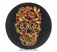 Patch Skull Khokhloma (80x80 mm)