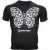 Black t-shirt, butterfly print