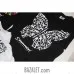 Black t-shirt, butterfly print