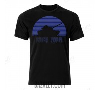 Black t-shirt, tank print