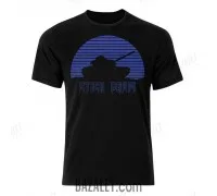 Black t-shirt, tank print